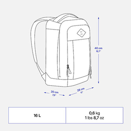 Outdoor Sırt Çantası - 16 L - Siyah - NH Escape 500