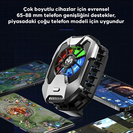 Seramik soğutmalı telefon soğutucu fan gaming oyuncu yayıncı youtuber için memo fan