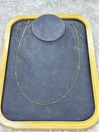 💎 Premium Parlak ve Şık Gold Renk İnce 316L Çelik Kadın Zincir Kolye (45cm)