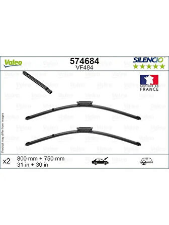 SILECEK SUPURGESI SAG / SOL TAKIM FLAT BLADE (X2) 800 / 750MM C4 PICASSO / C4 GRAND PICASSO