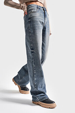 Kadın T.Kot Rengi 31w467 Straight Fit %100 Koton Denim