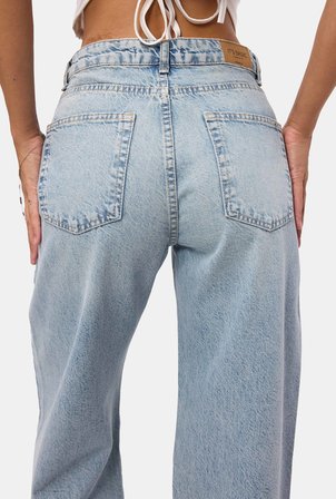 Kadın Açık Kot Doris 4s6-32 Straight Fit Yüksek Bel Denim Jean