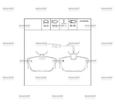 FREN BALATA TRANSPORTER T4 1990-2003 FİŞLİ ARKA 7D0698451G