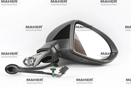 AYNA DIŞ DİKİZ PASSAT 2014 ELEKTRİKLİ,ISITMALI, ASTARLI, KATLANIR, HAFIZALI, YAN-ALT LAMBALI SAĞ 3G1857508CR9B9