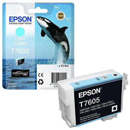 HPZR Epson T7605-C13T76054010 Açık Mavi Orjinal Kartuş
