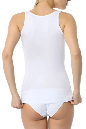 1238 Modal Kalın Askı Atlet - BEYAZ - 2XL