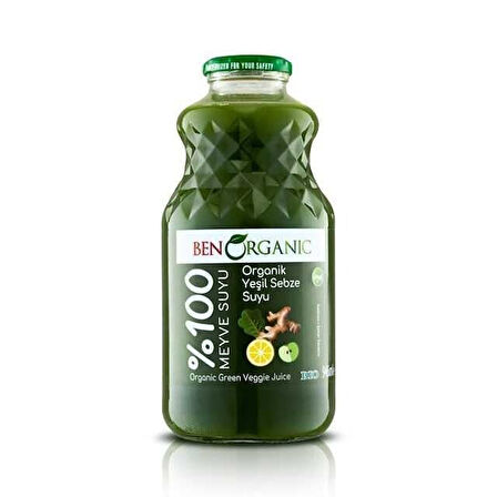 Benorganic Organi̇k Yeşi̇l Sebze Suyu 946 Ml