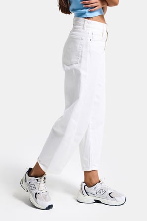 Kadın Kırık Beyaz Venüs 7s6-101 Mid Rise Carrot Fit %100 Koton Denim Jean