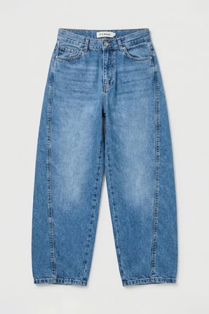 Kadın Mavi Renk 4s6-4 Carrot Fit Rahat Kesim İç boy 67cm %100 Koton Denim Jean