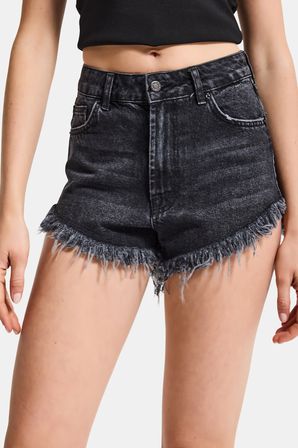 Kadın Koyu Füme 2s6-1 Mini Boy Denim Şort