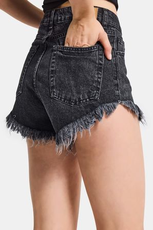 Kadın Koyu Füme 2s6-1 Mini Boy Denim Şort