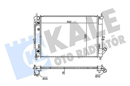 RADYATÖR AL/PL/BRZ ELENTRA-KIA CERATO-CERATO KOUP 25310310600 25310310650