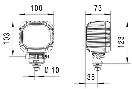 Hella Off-Road Led Lamba 12V-24V-48V Valuefit Amber S3000 Long Range 1GA357109-012