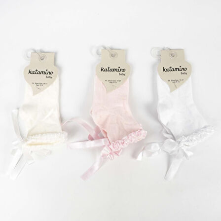 Katamino Oben Aks Kız Bebek Soket Çorap K48019 Asorti