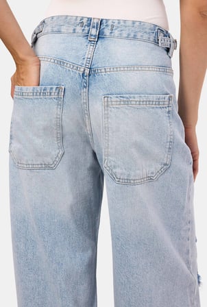 Kadın Ice Lotus 12s6-3 Süper Baggy Fit Denim Jean