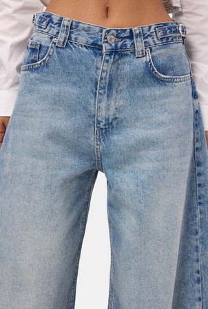 Kadın Açık Kot 4s6-32 Süper Baggy Fit Denim Jean