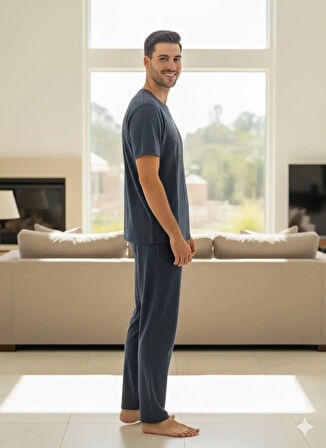 ERKEK KISA KOL PİJAMA TAKIM