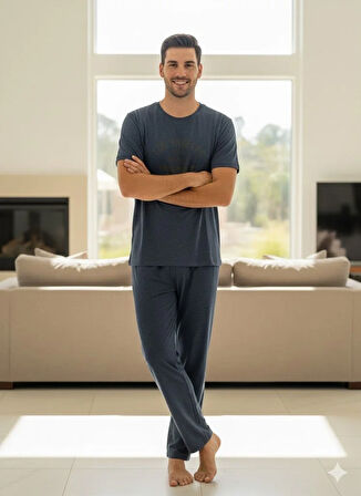 ERKEK KISA KOL PİJAMA TAKIM