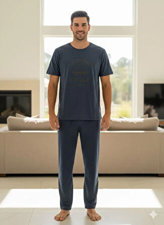 ERKEK KISA KOL PİJAMA TAKIM