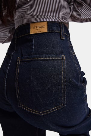 Kadın İndigo Selvedge 7w6-50 Relax Mood T33 Denim Jean