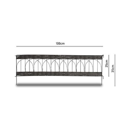 Bordür Kenar Pvc Rattan 100X25/35cm
