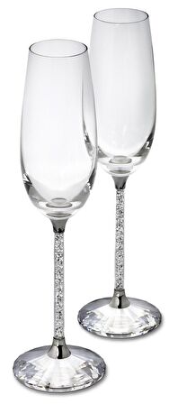 255678 Swarovski Ev Dekorasyon Crystalline Toasting Flutes (Set Of 2)