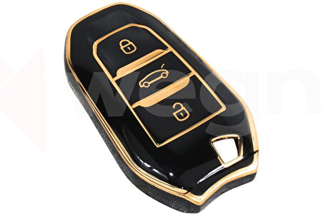 KONTAK ANAHTAR KUMANDA KORUYUCU KILIF TPU SİLİKON SİYAH CITROEN C5 AIRCROSS-C3-C4-C-ELYSEE AKSESUAR