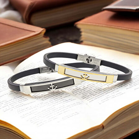  FM Çapa Desenli Çelik Bileklik 3183SCB002 