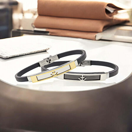  FM Çapa Desenli Çelik Bileklik 3183SCB002 