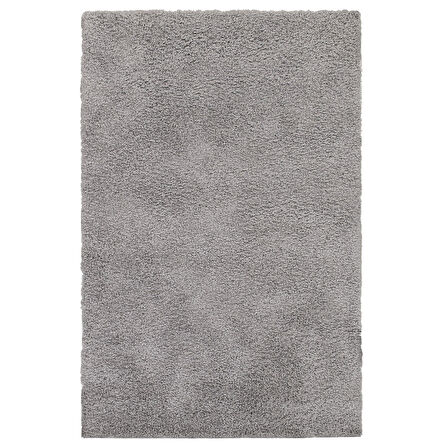 Büyük halı, gri, 120x180 cm, dikdörtgen, uzun tüylü