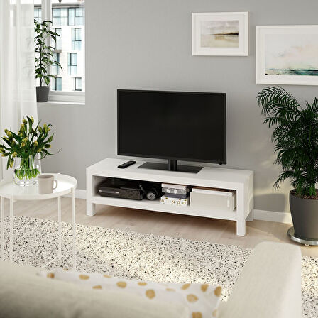 Tv sehpası, beyaz, 120x35x36 cm