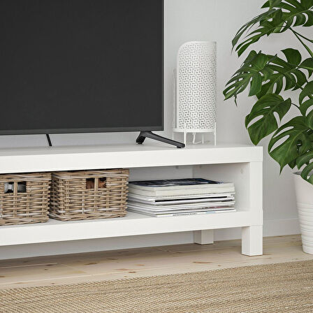 Tv sehpası, beyaz, 120x35x36 cm