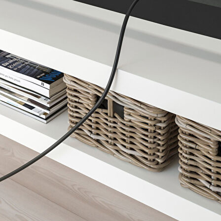 Tv sehpası, beyaz, 120x35x36 cm