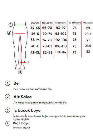 Kadın Mavi Renk 2S54 Taılored Fit Kemerli %100 Koton Denim