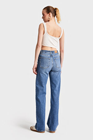 Kadın T.Kot Rengi 2S5-4 Straight Fit Likralı Kumaş Denim