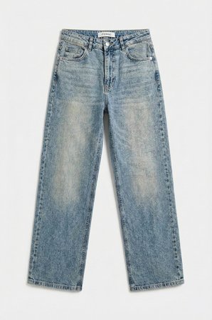 Kadın T.Kot Rengi 4s6-32 Straight Fit Yüksek Bel Komfort Kumaş Denim Jean