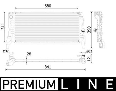 MOTOR SU RADYATORU PREMIUM LINE BMW F40 F45 F46 F48 F39 MINI F60 F54 F57 17117617636