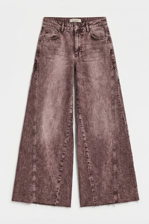 Kadın Koyu Kot Rengi 4s6-157 Süper Palazzo %100 Koton Denim Jean