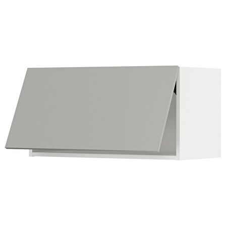 Mutfak yatay duvar dolabı, HAVSTORP açık gri, 80x40 cm, 1 kapaklı, stoperli menteşe