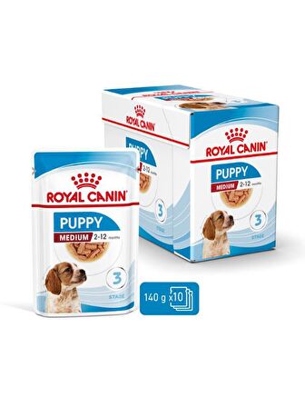 Royal Canin Medium Puppy Yaş Maması 10X140 Gr