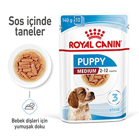 Royal Canin Medium Puppy Gravy Yavru Köpek Konservesi 140 Gr 