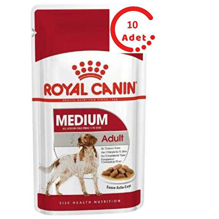 Royal Canin Medium Adult Köpek Yaş Maması 140gr x 10 ADET