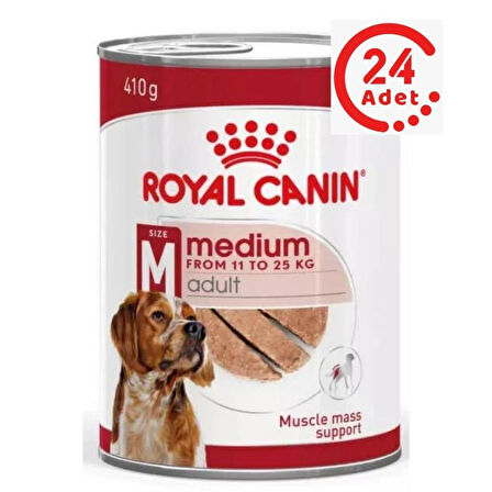 Royal Canin Loaf Mousse Orta Irk Ezme Yetişkin Köpek Konservesi 410gr x 24 Adet