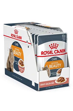 Royal Canin İntense Beauty Gravy Pouch Kedi Konserve Maması 85 Gr 12 Adet