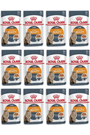 Royal Canin Intense Beauty Jel İçinde Yetişkin Kedi Konservesi 85gr 12 Adet