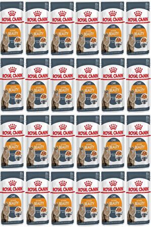 Royal Canin Intense Beauty Jel İçinde Yetişkin Kedi Konservesi 85gr 24 Adet
