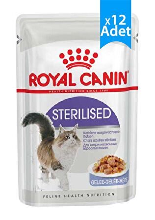 Royal Canin Pouch Jelly Sterilised Kısırlaştırılmış Yaş Kedi Maması 85 Gr x 12 adet