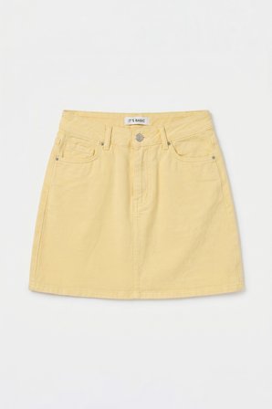 Kadın Sarı 6s6-108 Straight Mini Denim Etek