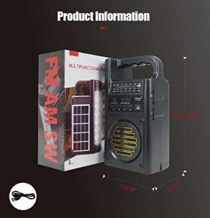 Şarjlı Bluetooth hoparlör ses topu Led ışıklı Radyo mp3 powerbank kamp lambası 15 saat şarj süresi