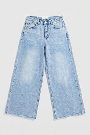 Kadın Ice 12s6-27 Palazzo Fit Bol Kesim %100 Koton Denim Jean